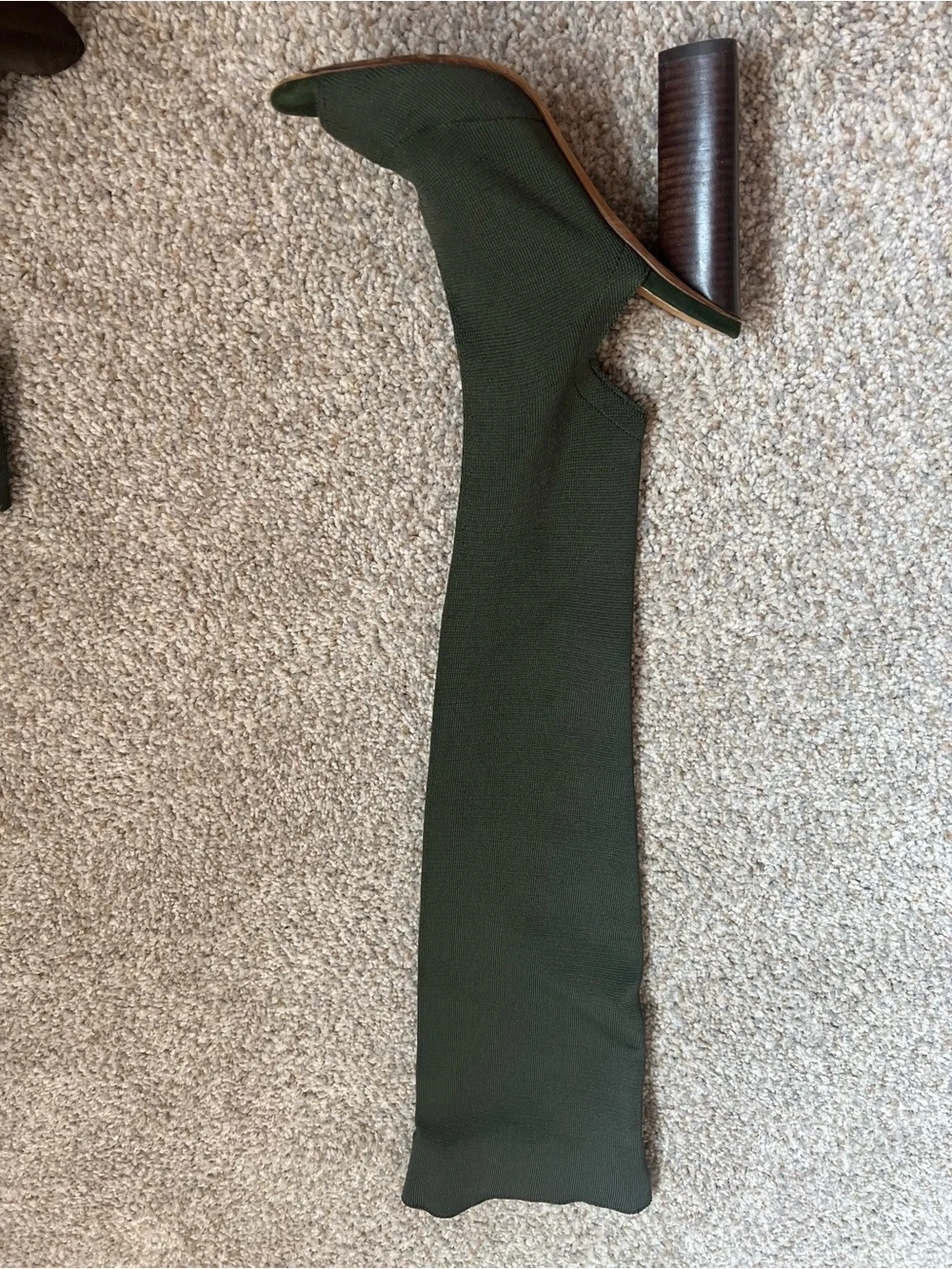 Yeezy season 2 over the knee boots kaki green size 36